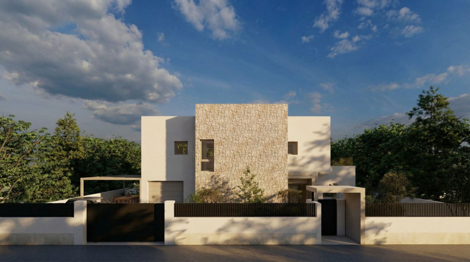 Villa de nueva construcción con vistas al Peñón