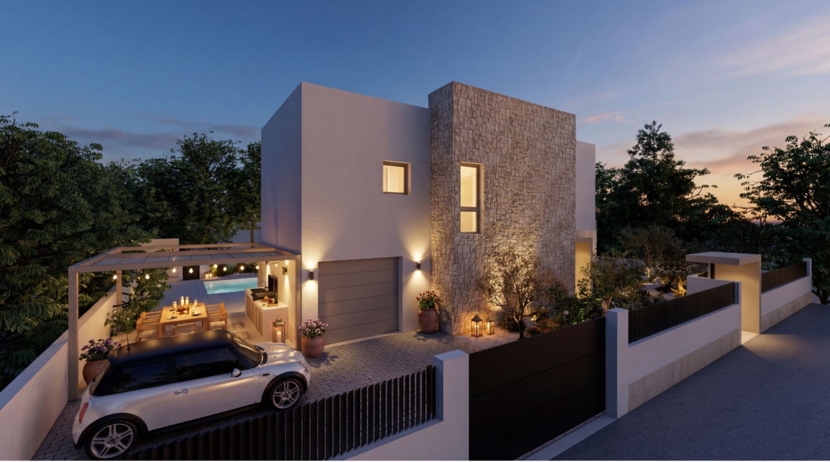 Villa de nueva construcción con vistas al Peñón
