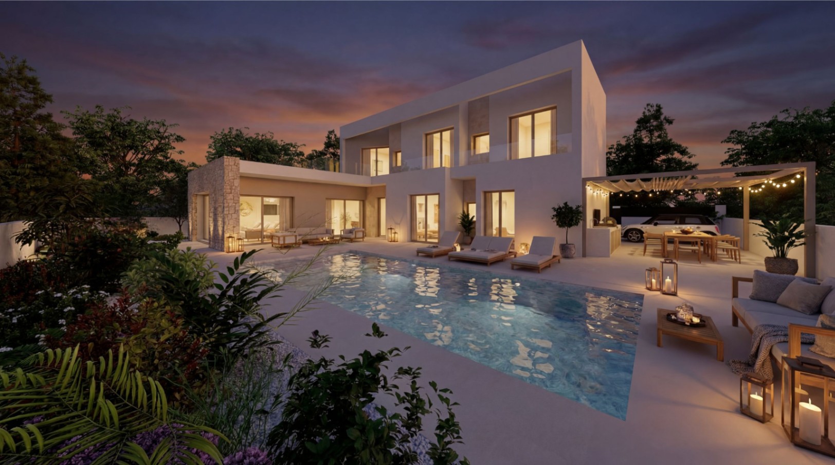 Villa de nueva construcción con vistas al Peñón